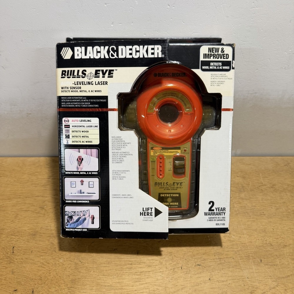 Black & Decker Bulls Eye Auto-Leveling Laser Sensor BDL110S New